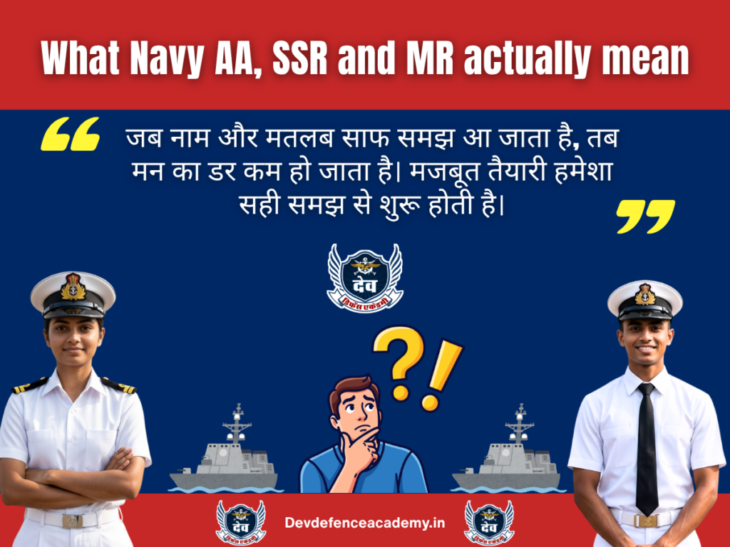What Navy AA, SSR and MR actually mean