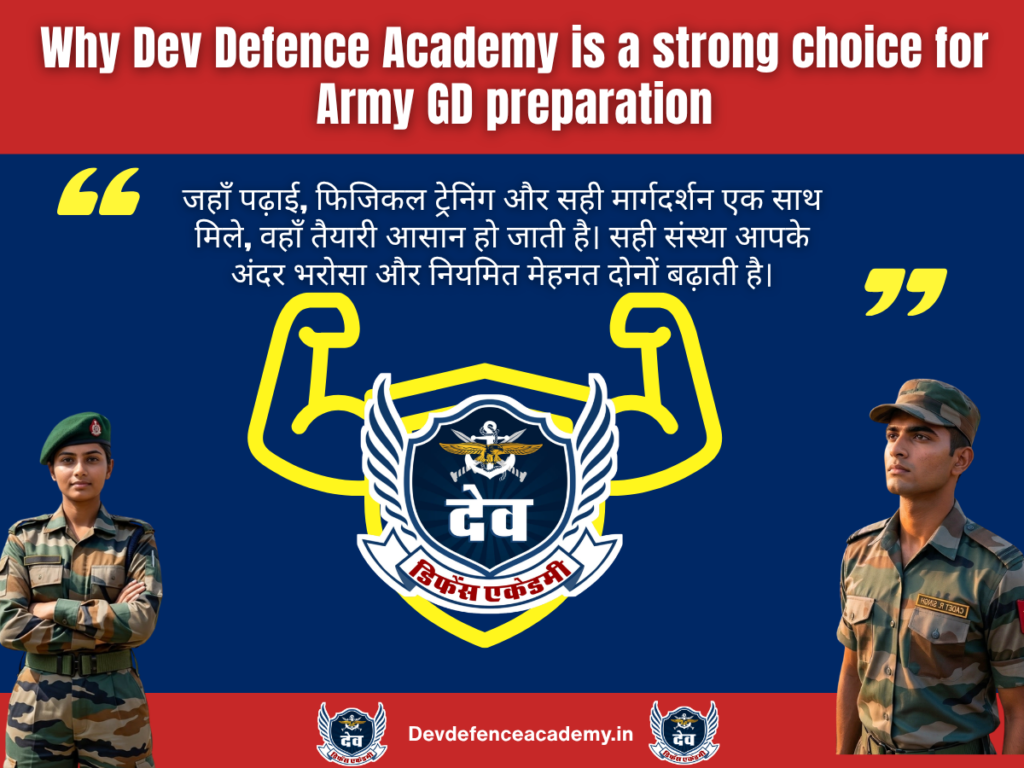 Why Dev Defence Academy is a strong choice for Army GD preparation
