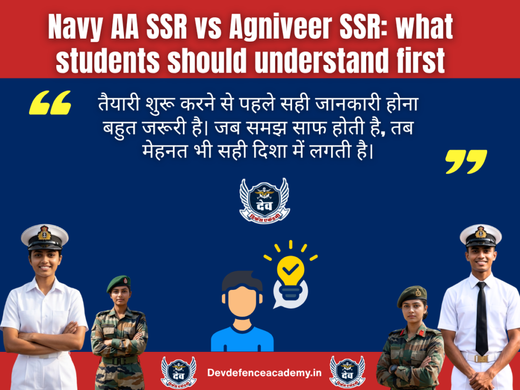 Navy AA SSR vs Agniveer SSR: what students should understand first
