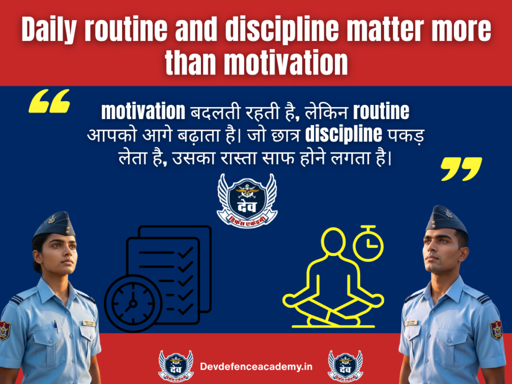 Daily routine and discipline matter more than motivation
