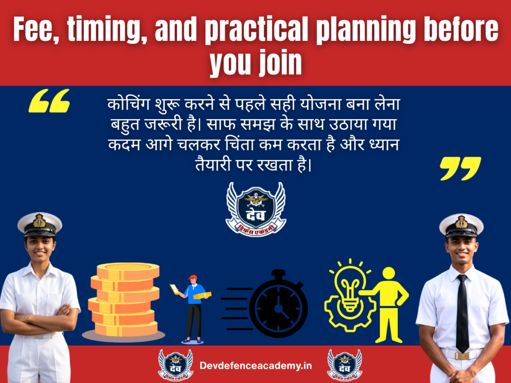 Fee, timing, and practical planning before you join