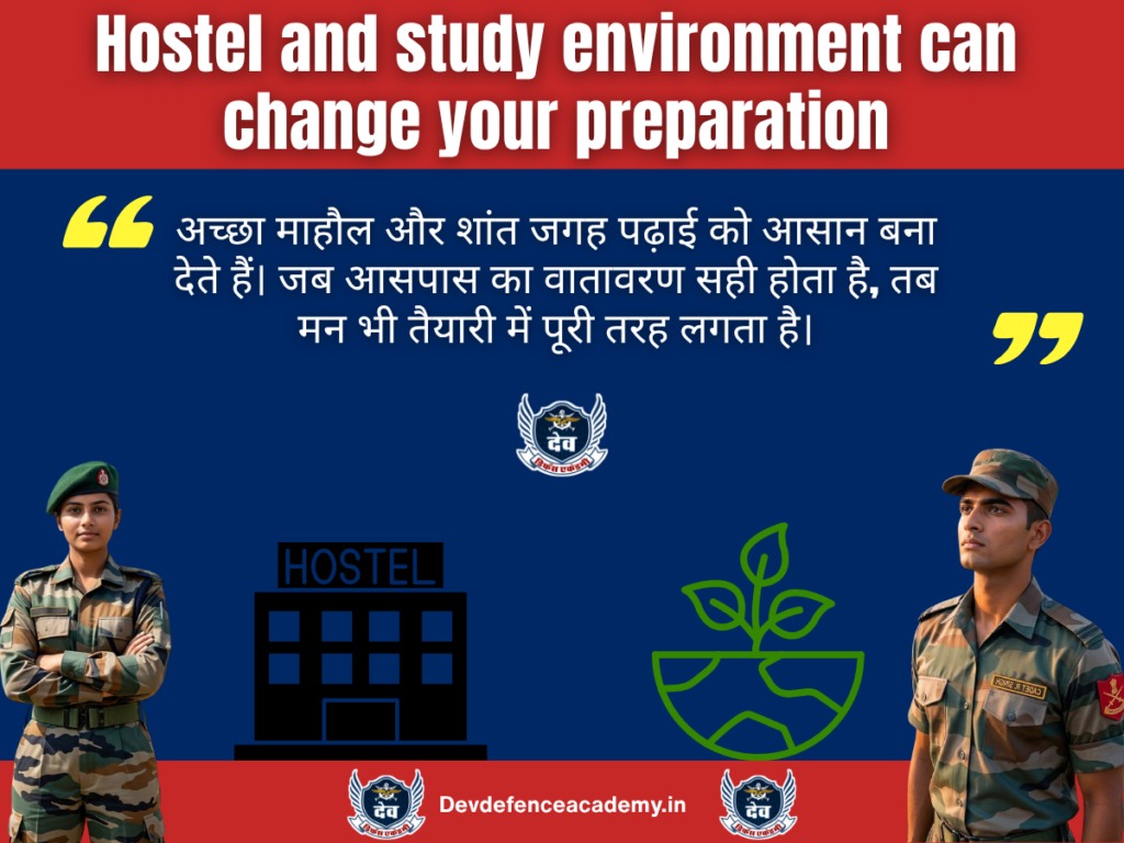 Hostel and study environment can change your preparation

