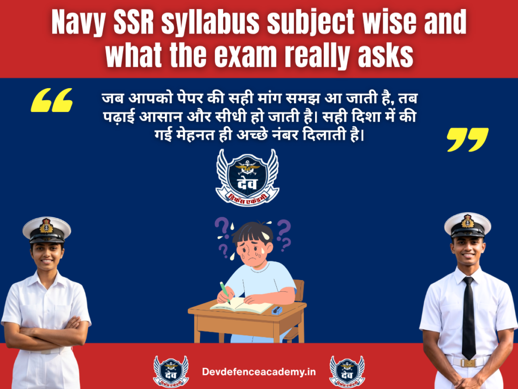 Navy SSR syllabus subject wise and what the exam really asks
