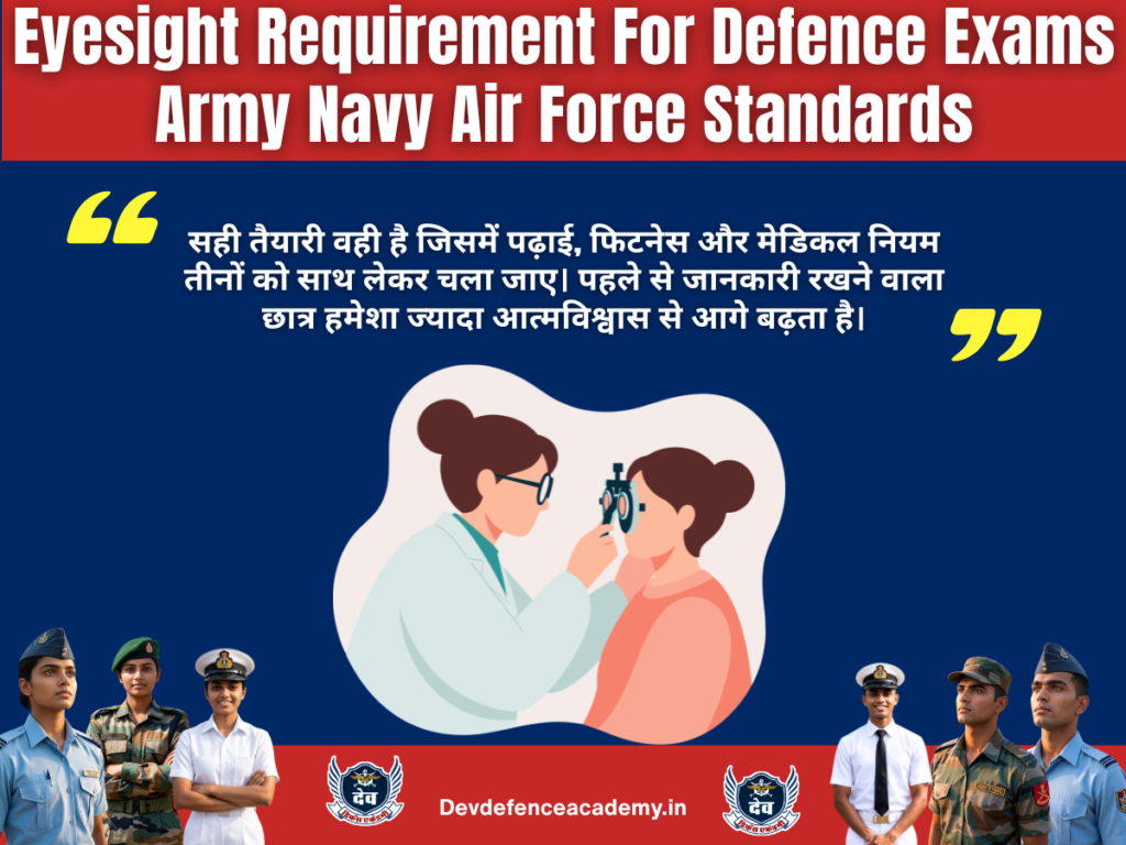 Eyesight Requirement For Defence Exams Army Navy Air Force Standards