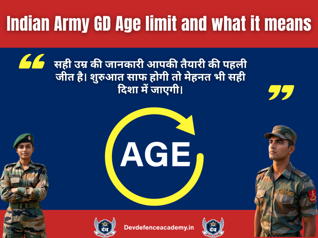 Indian Army GD Age limit and what it means