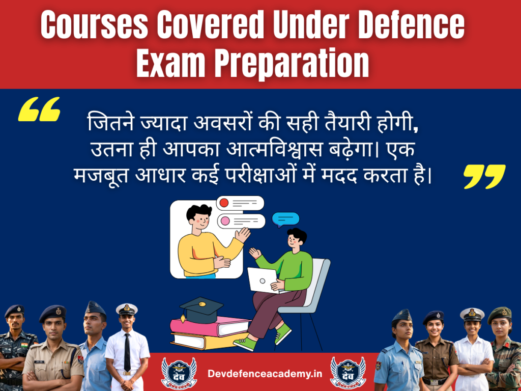 Courses Covered Under Defence Exam Preparation
