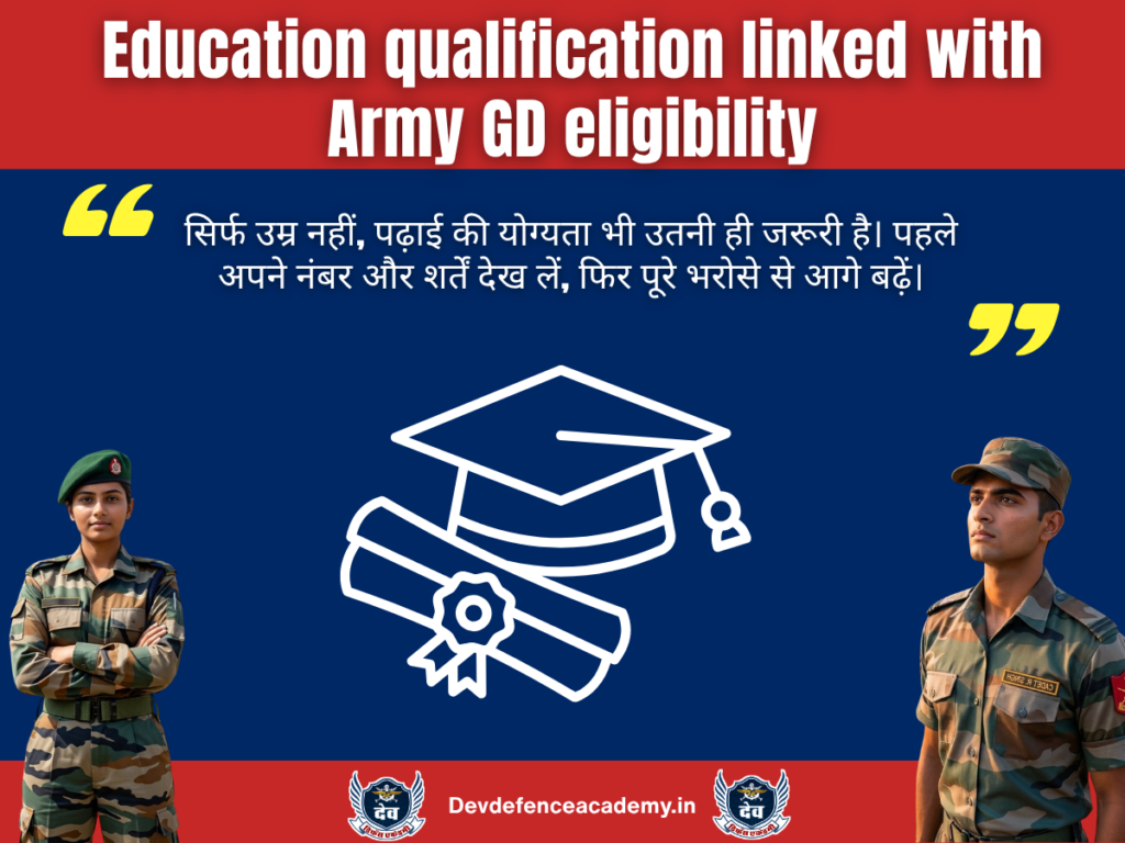 Education qualification linked with Army GD eligibility