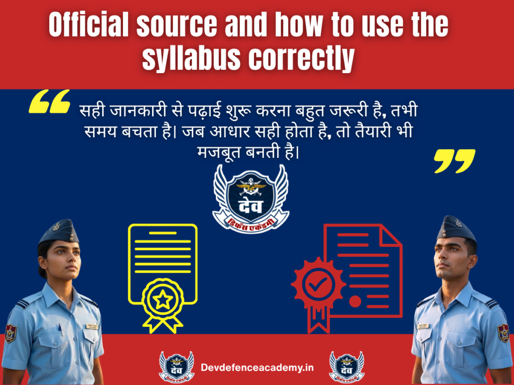 Official source and how to use the syllabus correctly