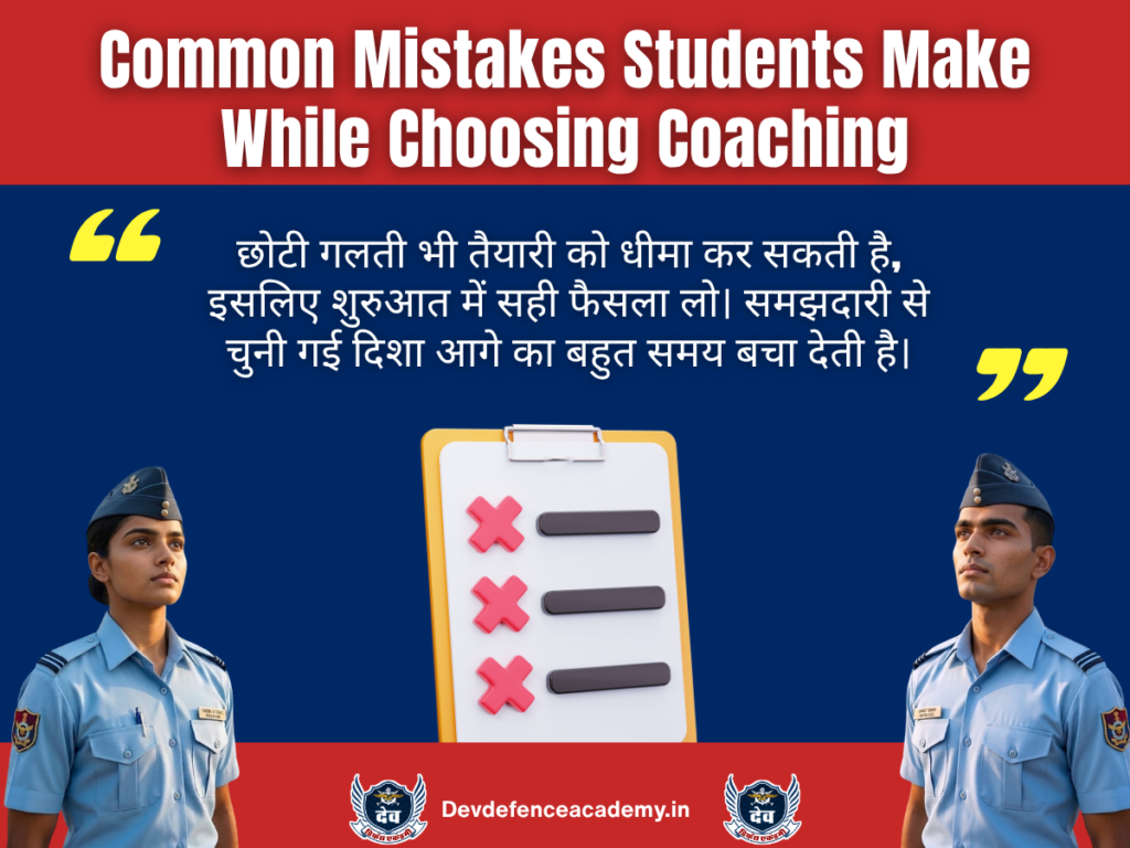Common Mistakes Students Make While Choosing Coaching