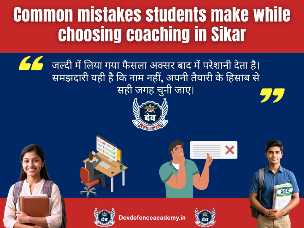 Common mistakes students make while choosing coaching in Sikar