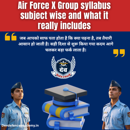 Read more about the article Air Force X Group syllabus subject wise full Guide