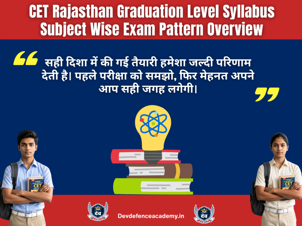 CET Rajasthan Graduation Level Syllabus Subject Wise Exam Pattern Overview