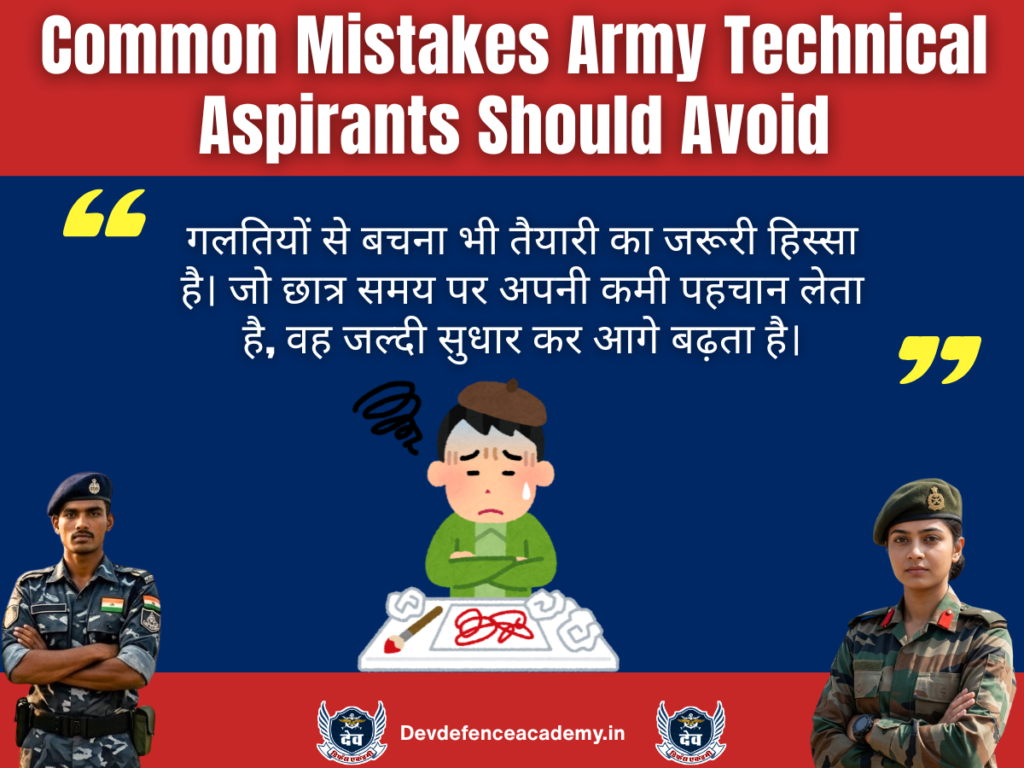 Common Mistakes Army Technical Aspirants Should Avoid