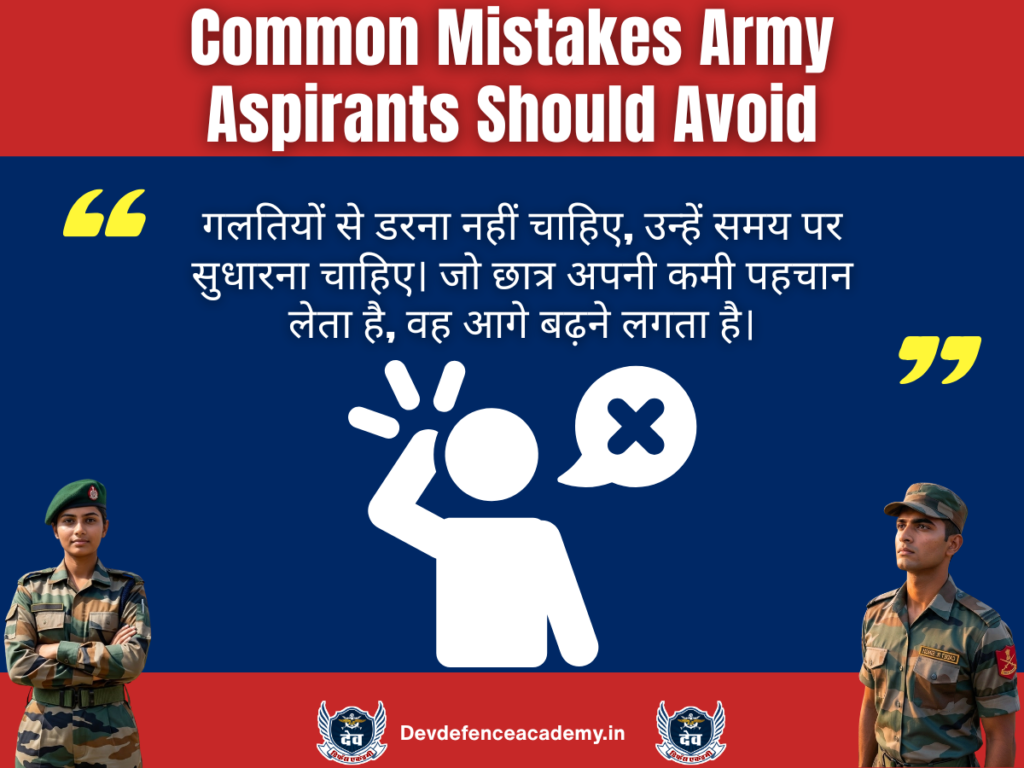 Common Mistakes Army Aspirants Should Avoid