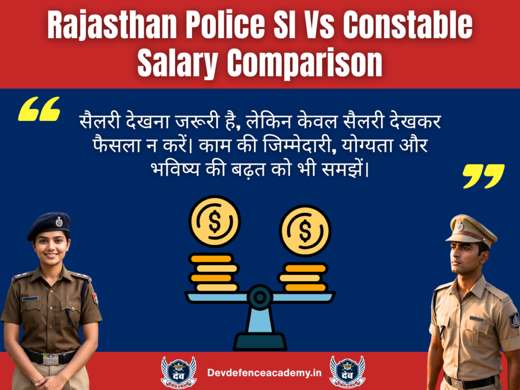 Rajasthan Police SI Vs Constable Salary Comparison