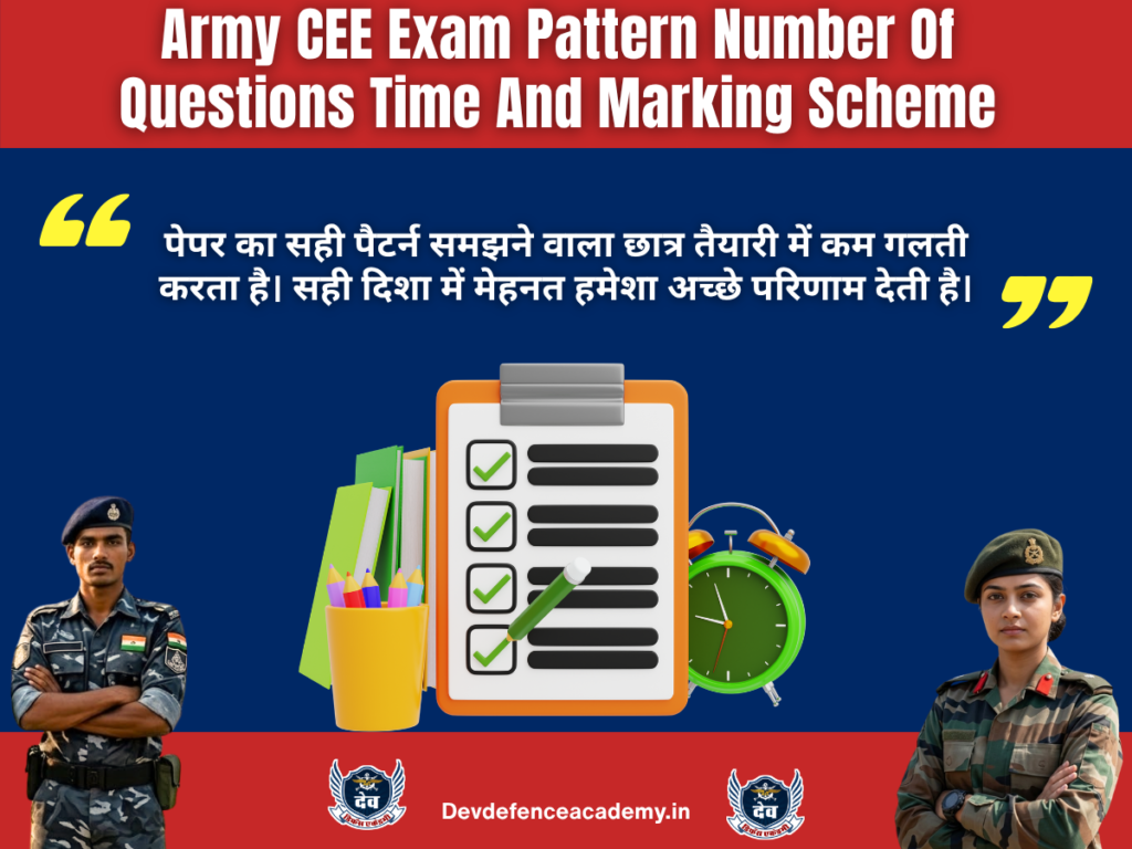Army CEE Exam Pattern Number Of Questions Time And Marking Scheme